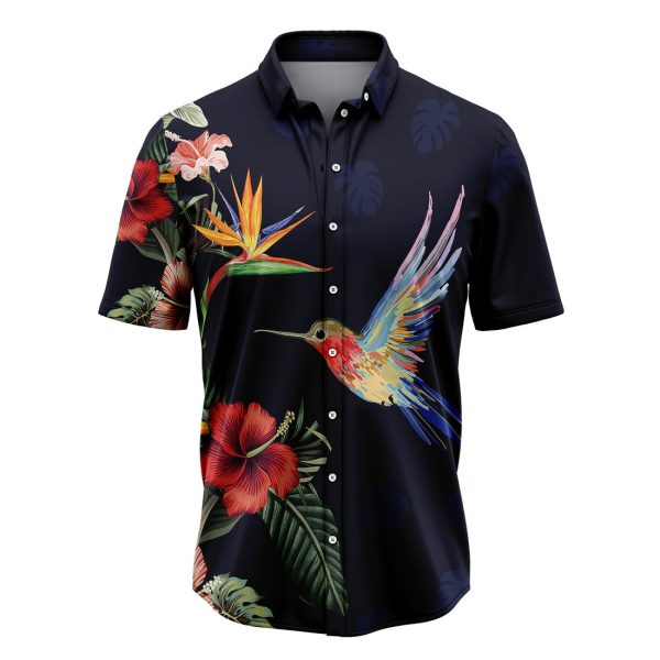 Tropical Flower Hummingbird Hawaiian Shirt, Summer Shirt For Men and Women, Short Sleeve Jezsport.com