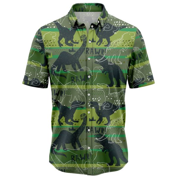 Dinosaur Rawr Hawaiian Shirt Summer Shirt For Men and Women Jezsport.com