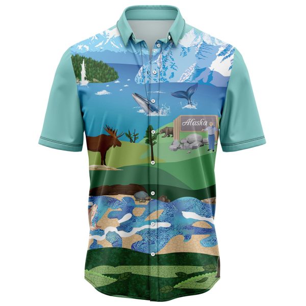 Portrait Of Alaska Hawaiian Shirt Summer Shirt For Men and Women Jezsport.com