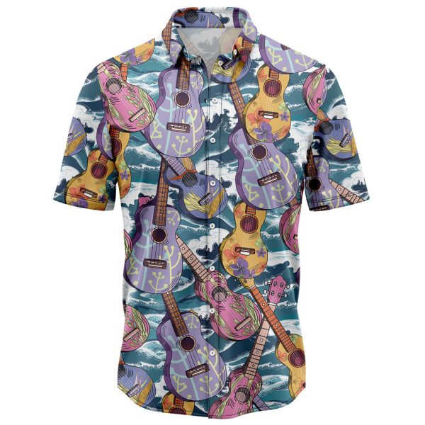 Ukulele For Summer Hawaiian Shirt Summer Shirt For Men and Women Jezsport.com