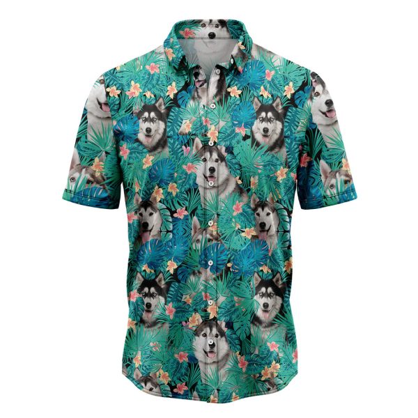 Siberian Husky Tropical Hawaii Shirt Summer Shirt For Men and Women Jezsport.com