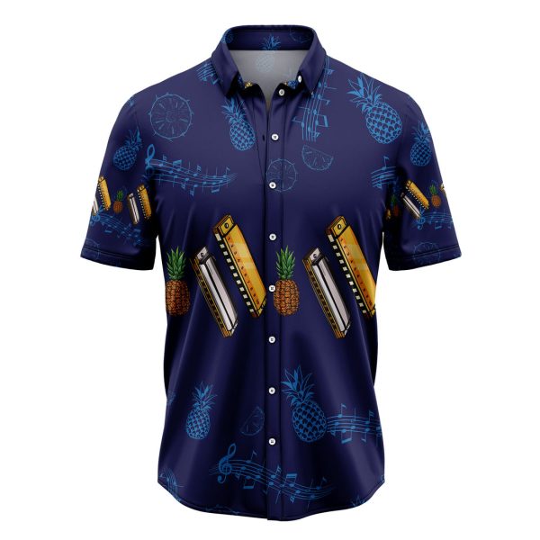 Harmonica Musical Instrument Hawaiian Shirt Summer Shirt For Men and Women Jezsport.com