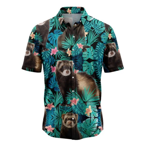 Ferret Tropical Hawaiian Shirt Summer Shirt For Men and Women Jezsport.com