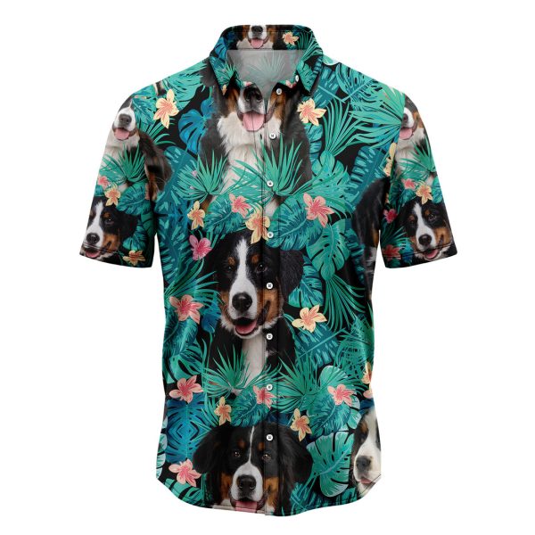 Bernese Mountain Dog Tropical Hawaiian Shirt Summer Shirt For Men and Women Jezsport.com