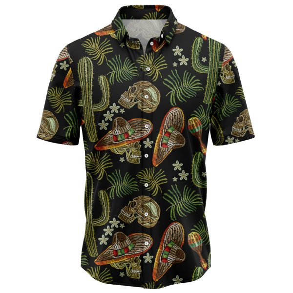 Skull Love Cactus Hawaiian Shirt Summer Shirt For Men and Women Jezsport.com