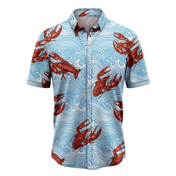 Lobsters Blue Waves Hawaiian Shirt Summer Shirt For Men and Women Jezsport.com