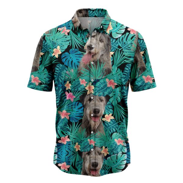 Irish Wolfhound Tropical Hawaiian Shirt Summer Shirt For Men and Women Jezsport.com