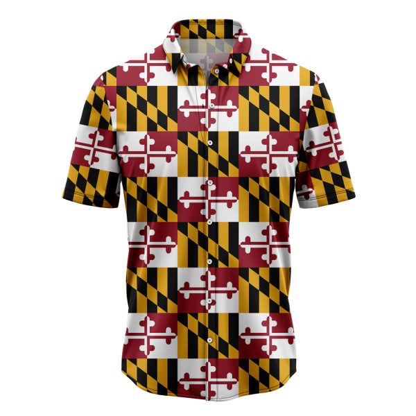 Maryland Flag Hawaiian Shirt Summer Shirt For Men and Women Jezsport.com