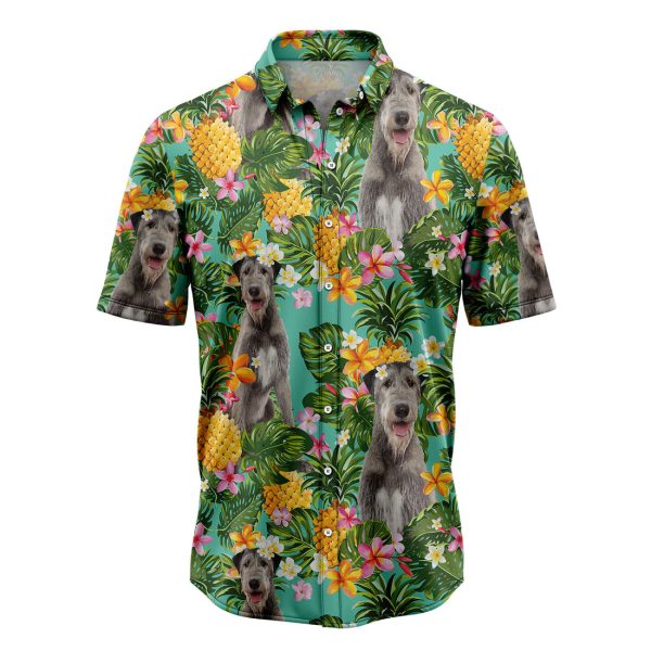 Tropical Pineapple Irish Wolfhound Hawaiian Shirt Summer Shirt For Men and Women Jezsport.com