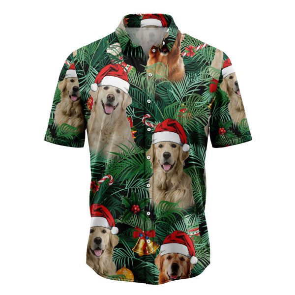 Golden Retriever Christmas Hawaiian Shirt Summer Shirt For Men and Women Jezsport.com