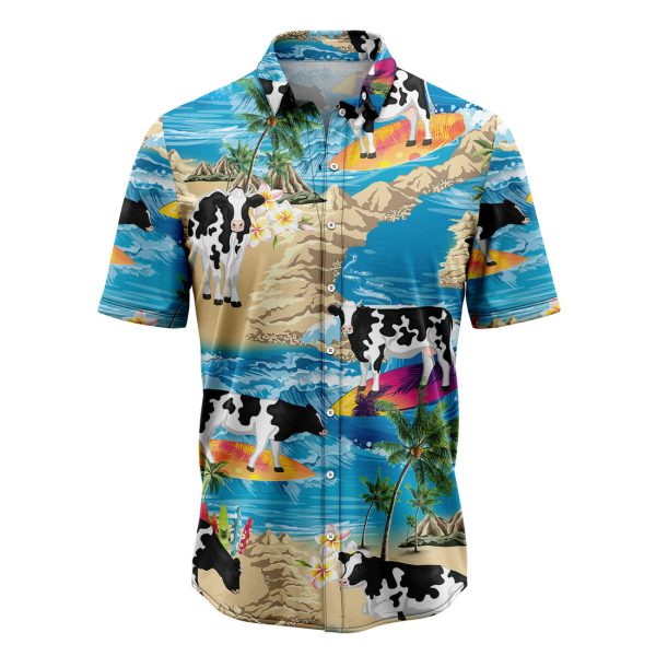 Cow Summer Vacation Hawaiian Shirt Summer Shirt For Men and Women Jezsport.com