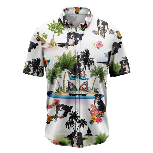 Bernese Mountain Dog Vacation Hawaiian Shirt Summer Shirt For Men and Women Jezsport.com