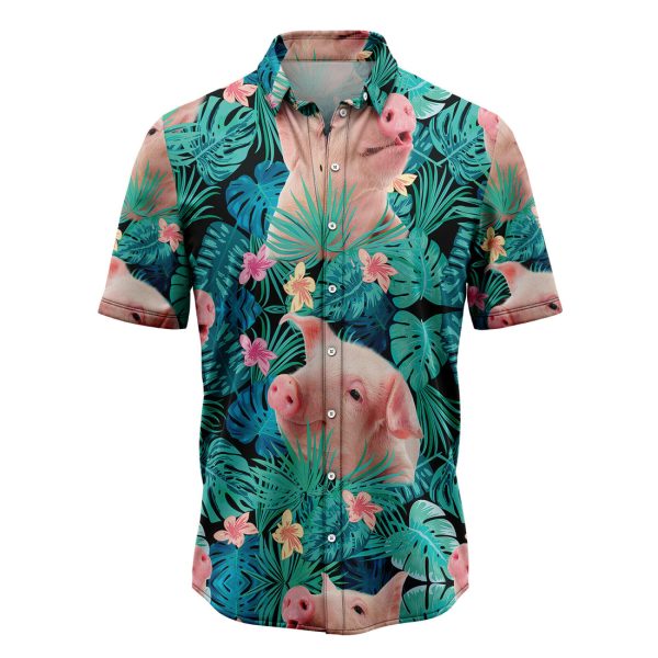 Pig Tropical Hawaiian Shirt Summer Shirt For Men and Women Jezsport.com