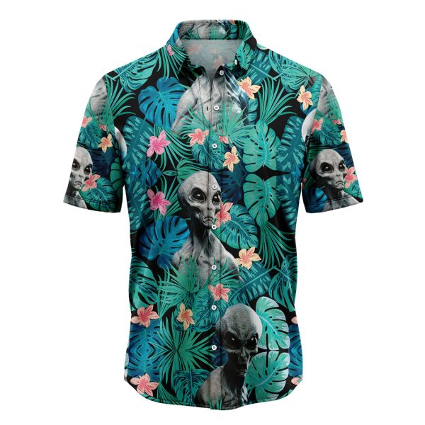 Alien Tropical Hawaiian Shirt Summer Shirt For Men and Women Jezsport.com