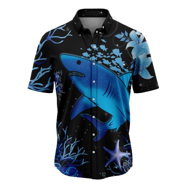 Blue Shark Hawaiian Shirt Summer Shirt For Men and Women Jezsport.com