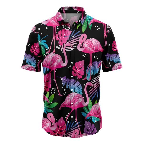 Flamingo Leaf Summer Hawaiian Shirt Summer Shirt For Men and Women Jezsport.com