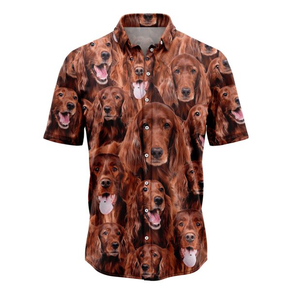 Irish Red and White Setter Awesome Hawaiian Shirt Summer Shirt For Men and Women Jezsport.com