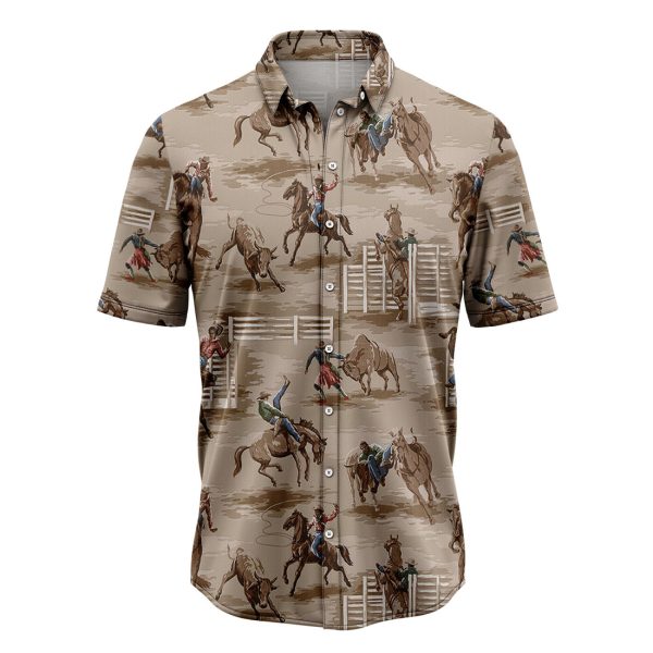 Vintage Rodeo Hawaiian Shirt, Summer Shirt For Men and Women, Short Sleeve Jezsport.com