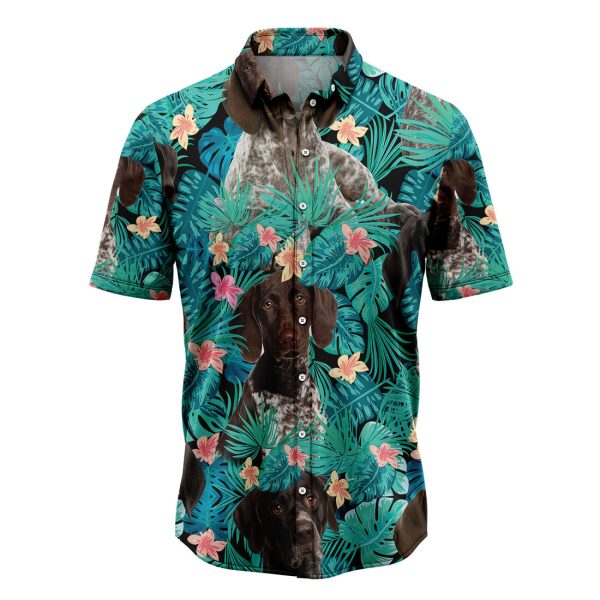 German Shorthaired Pointer Tropical Hawaiian Shirt Summer Shirt For Men and Women Jezsport.com