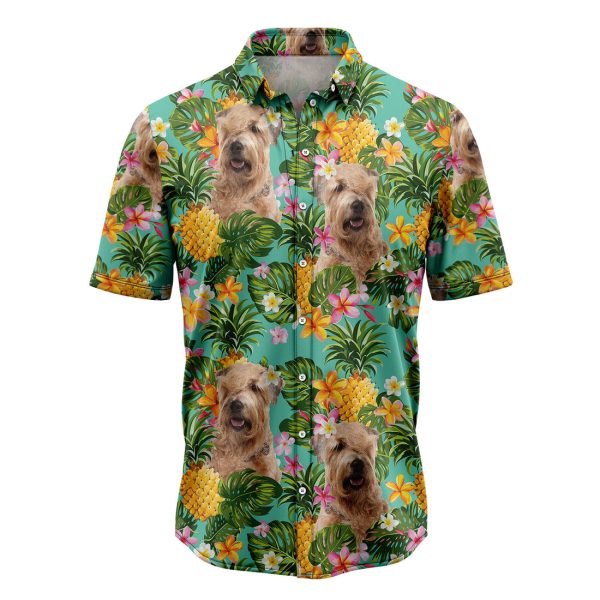 Tropical Pineapple Soft Coated Wheaten Terrier Hawaiian Shirt Summer Shirt For Men and Womenn Jezsport.com