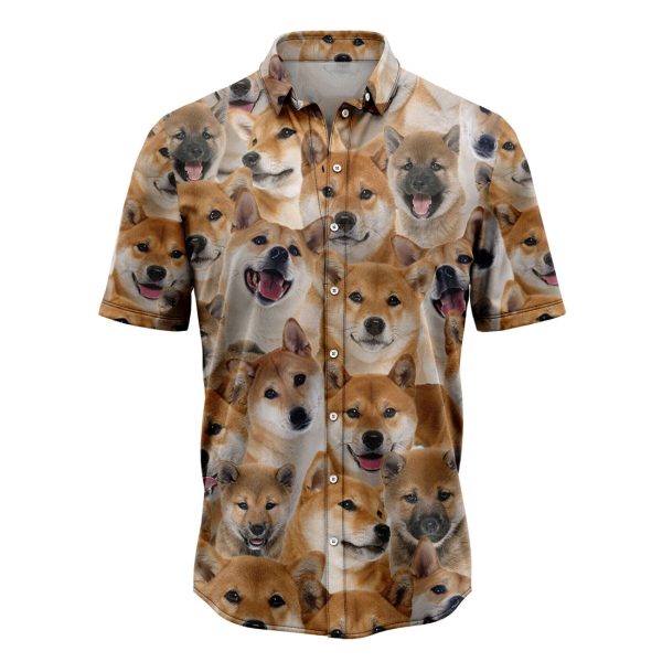 Shiba Inu Awesome Hawaiian Shirt, Summer Shirt For Men and Women, Short Sleeve Jezsport.com