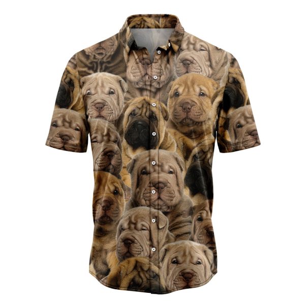 Shar Pei Awesome Hawaiian Shirt, Summer Shirt For Men and Women, Short Sleeve Jezsport.com