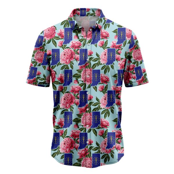 Indiana Peony Hawaiian Shirt, Summer Shirt For Men and Women, Short Sleeve Jezsport.com