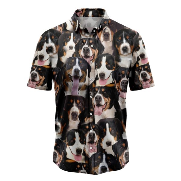 Greater Swiss Mountain Dog Awesome Hawaiian Shirt, Summer Shirt For Men and Women, Short Sleeve Jezsport.com