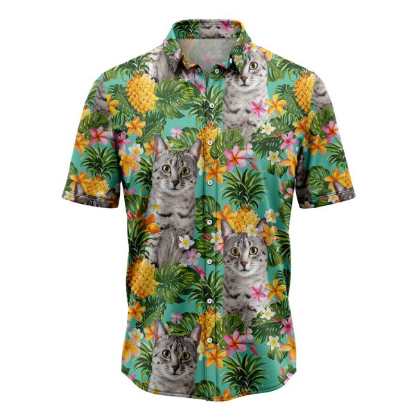 Tropical Pineapple Egyptian Mau Hawaiian Shirt, Summer Shirt For Men and Women, Short Sleeve Jezsport.com