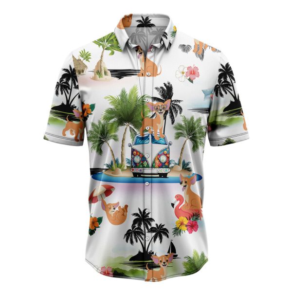 Chihuahua Vacation Hawaiian Shirt Summer Shirt For Men and Womenn Jezsport.com