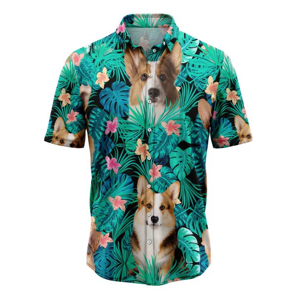 Cardigan Welsh Corgi Tropical Hawaiian Shirt, Summer Shirt For Men and Women, Short Sleeve Jezsport.com