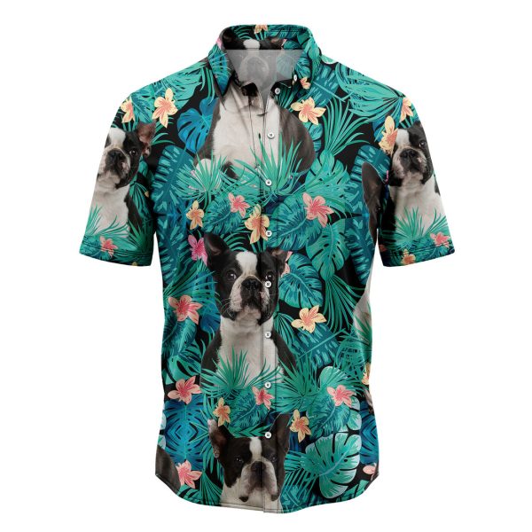 Boston Terrier Tropical Hawaiian Shirt, Summer Shirt For Men and Women, Short Sleeve Jezsport.com