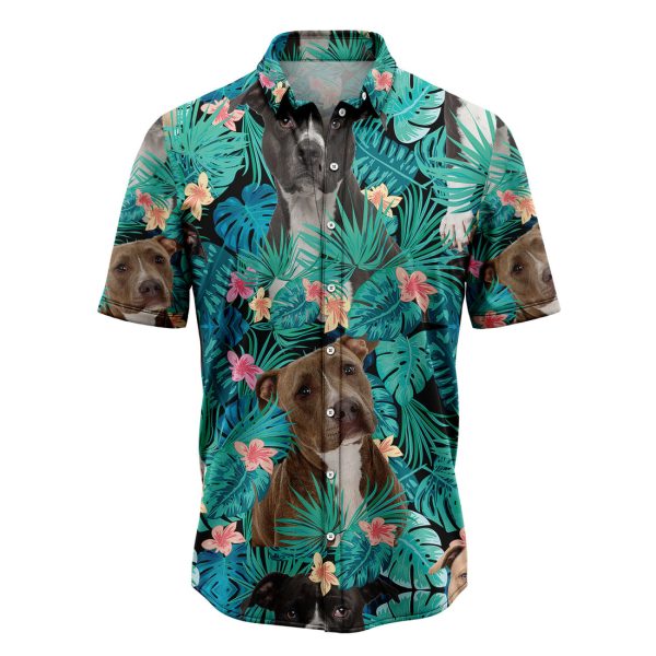 American Pit Bull Terrier Tropical Hawaiian Shirt Summer Shirt For Men and Womenn Jezsport.com