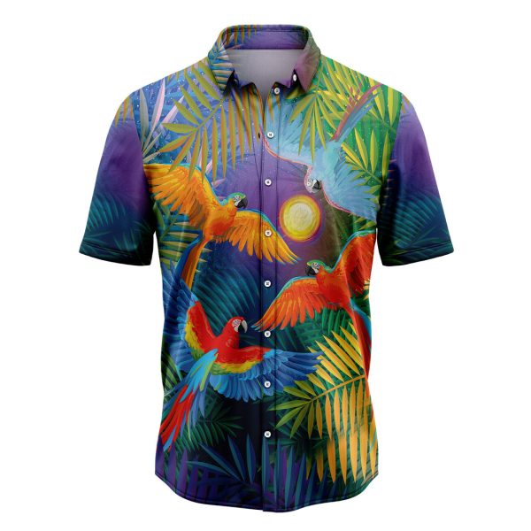 Parrot Colorful Forest Hawaiian Shirt, Summer Shirt For Men and Women, Short Sleeve Jezsport.com