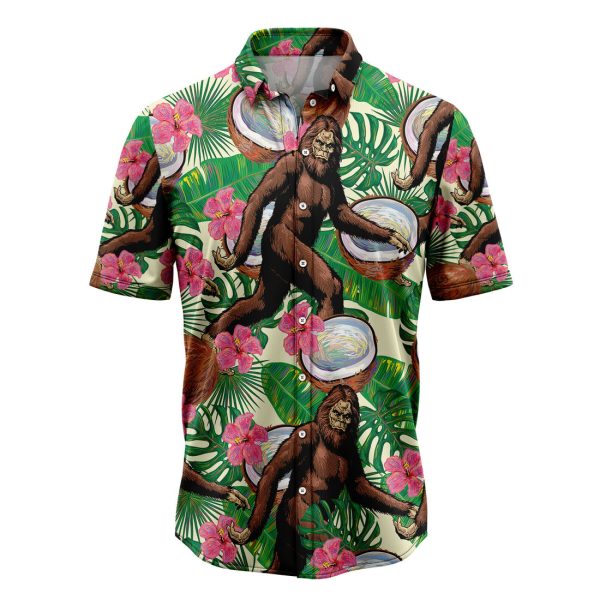 Bigfoot Tropical Coconut Hawaiian Shirt, Summer Shirt For Men and Women, Short Sleeve Jezsport.com