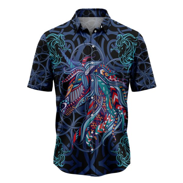 Unicorn Blue Mandala Hawaiian Shirt Summer Shirt For Men and Womenn Jezsport.com