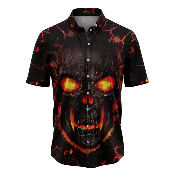 Skull Lava Hawaiian Shirt Summer Shirt For Men and Women Jezsport.com