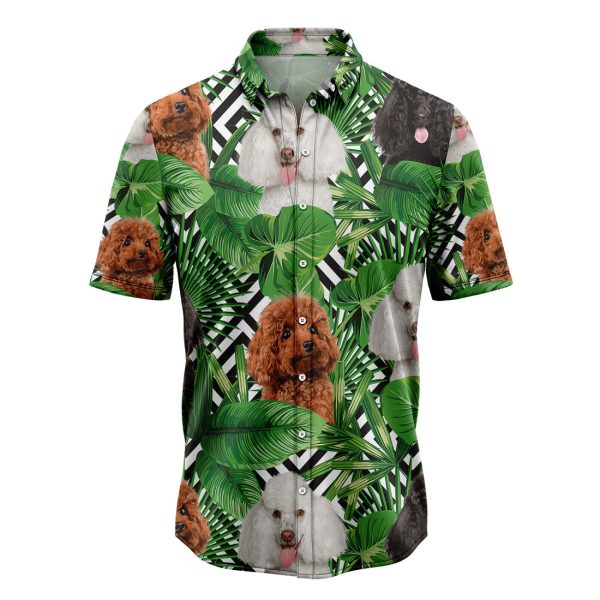 Summer Exotic Jungle Tropical Poodle Hawaiian Shirt Summer Shirt For Men and Women Jezsport.com