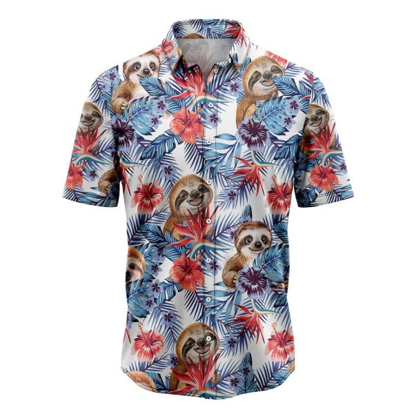 Sloth Tropical Hawaiian Shirt Summer Shirt For Men and Women Jezsport.com