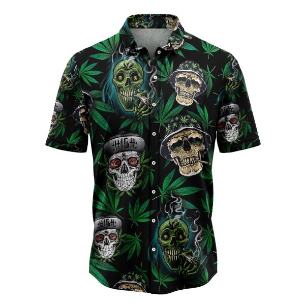 Weed Skull Hawaiian Shirt Summer Shirt For Men and Women Jezsport.com