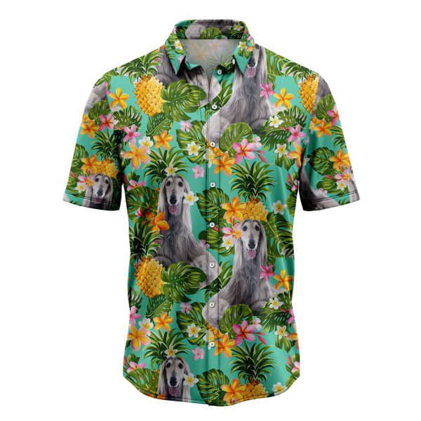 Tropical Pineapple Afghan Hound Hawaiian Shirt Summer Shirt For Men and Women Jezsport.com