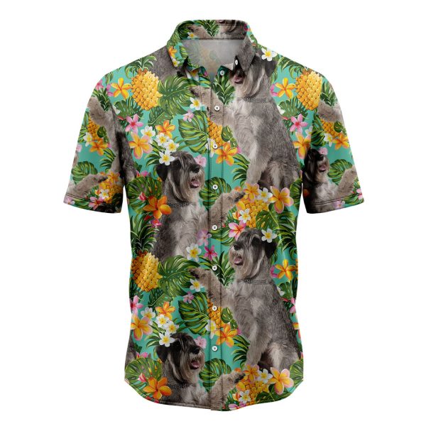 Tropical Pineapple Miniature Schnauzer Hawaiian Shirt Summer Shirt For Men and Women Jezsport.com