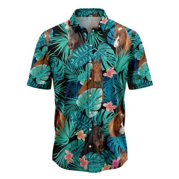 Thoroughbred Green Tropical Hawaiian Shirt Summer Shirt For Men and Women Jezsport.com