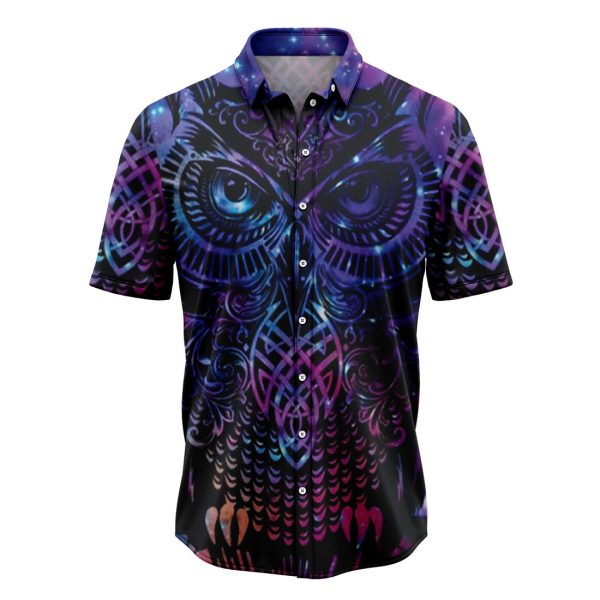 Starry Owl Hawaiian Shirt Summer Shirt For Men and Women Jezsport.com