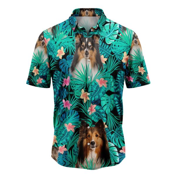 Shetland Sheepdog Tropical Hawaiian Shirt Summer Shirt For Men and Women Jezsport.com