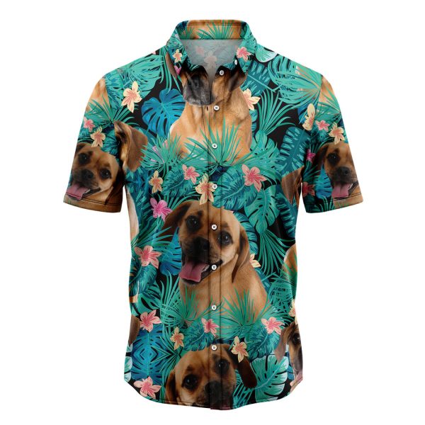 Puggle Tropical Hawaiian Shirt Summer Shirt For Men and Women Jezsport.com