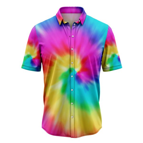 Realistic Spiral Tie Dye Hawaiian Shirt Summer Shirt For Men and Women Jezsport.com