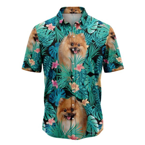 Pomeranian Tropical Hawaiian Shirt Summer Shirt For Men and Women Jezsport.com