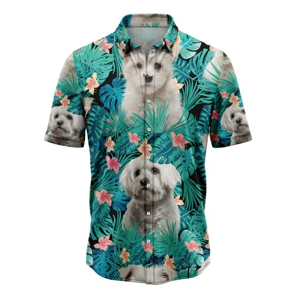 Maltese Tropical Hawaiian Shirt Summer Shirt For Men and Women Jezsport.com