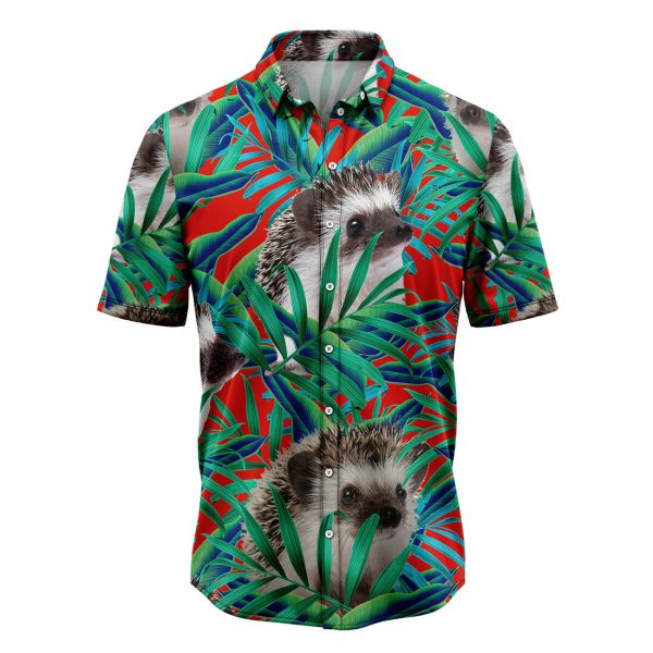 Hedgehogs Floral Pattern Hawaiian Shirt Summer Shirt For Men and Women Jezsport.com